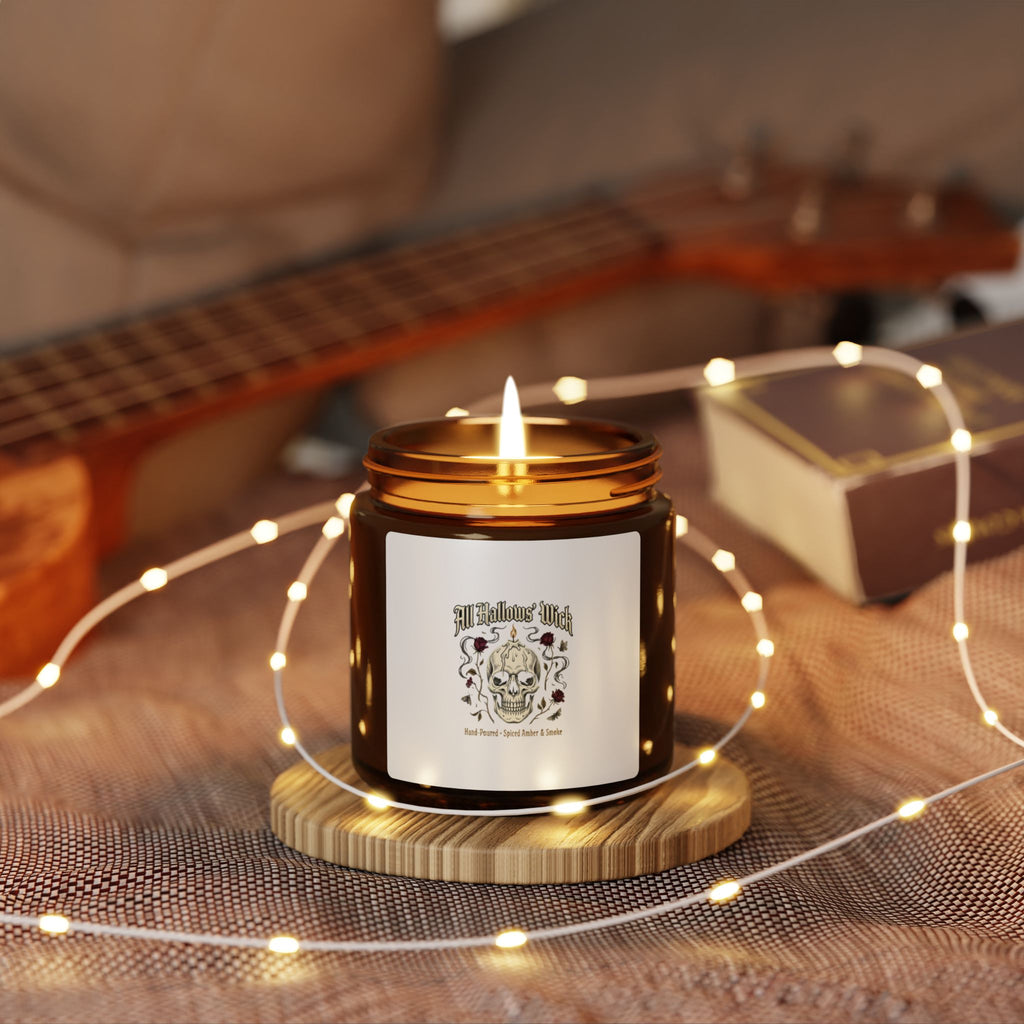 Halloween Scented Soy Candle (Multi-Size, Amber Jar)