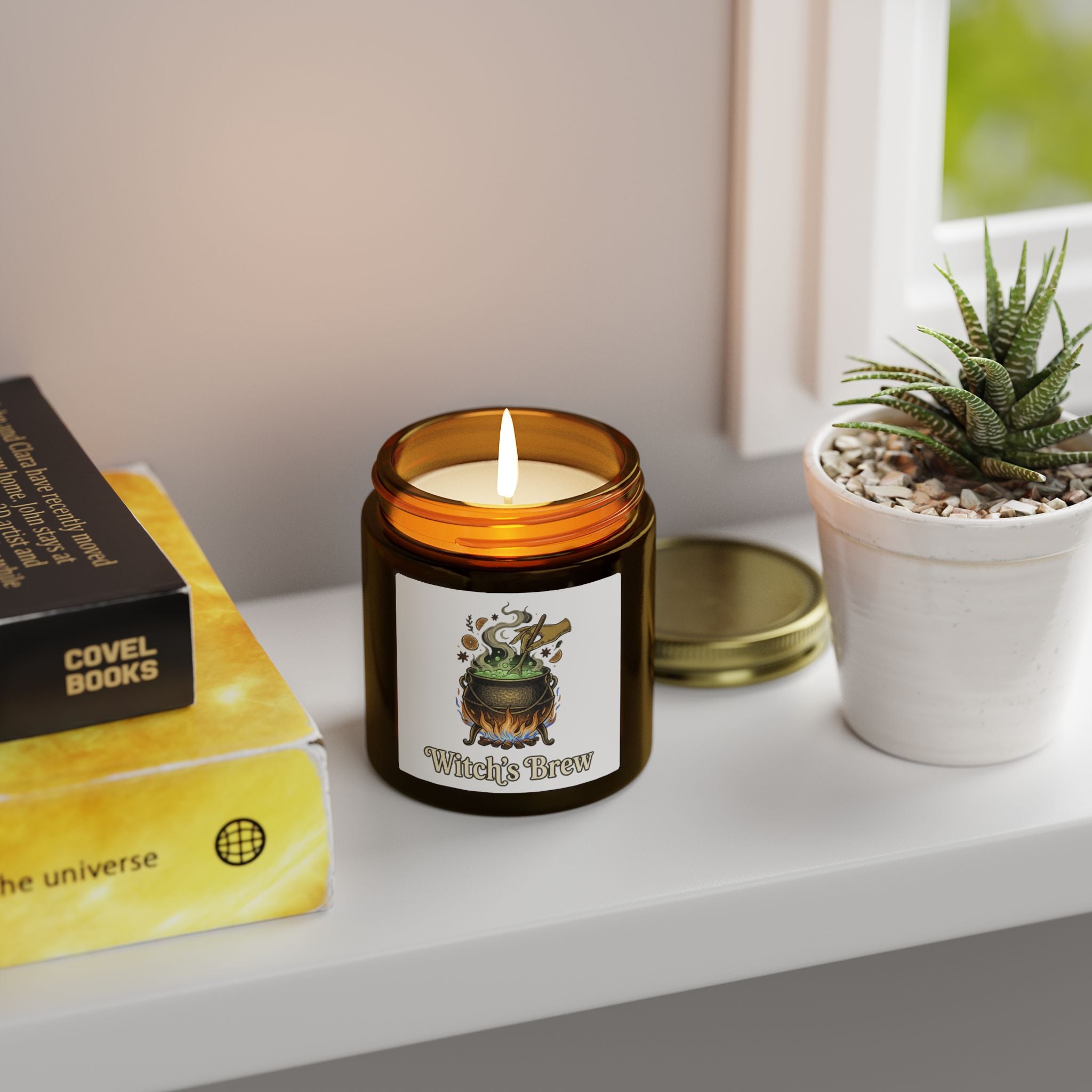 Halloween Scented Candles, Coconut Apricot Wax (4oz, 9oz)