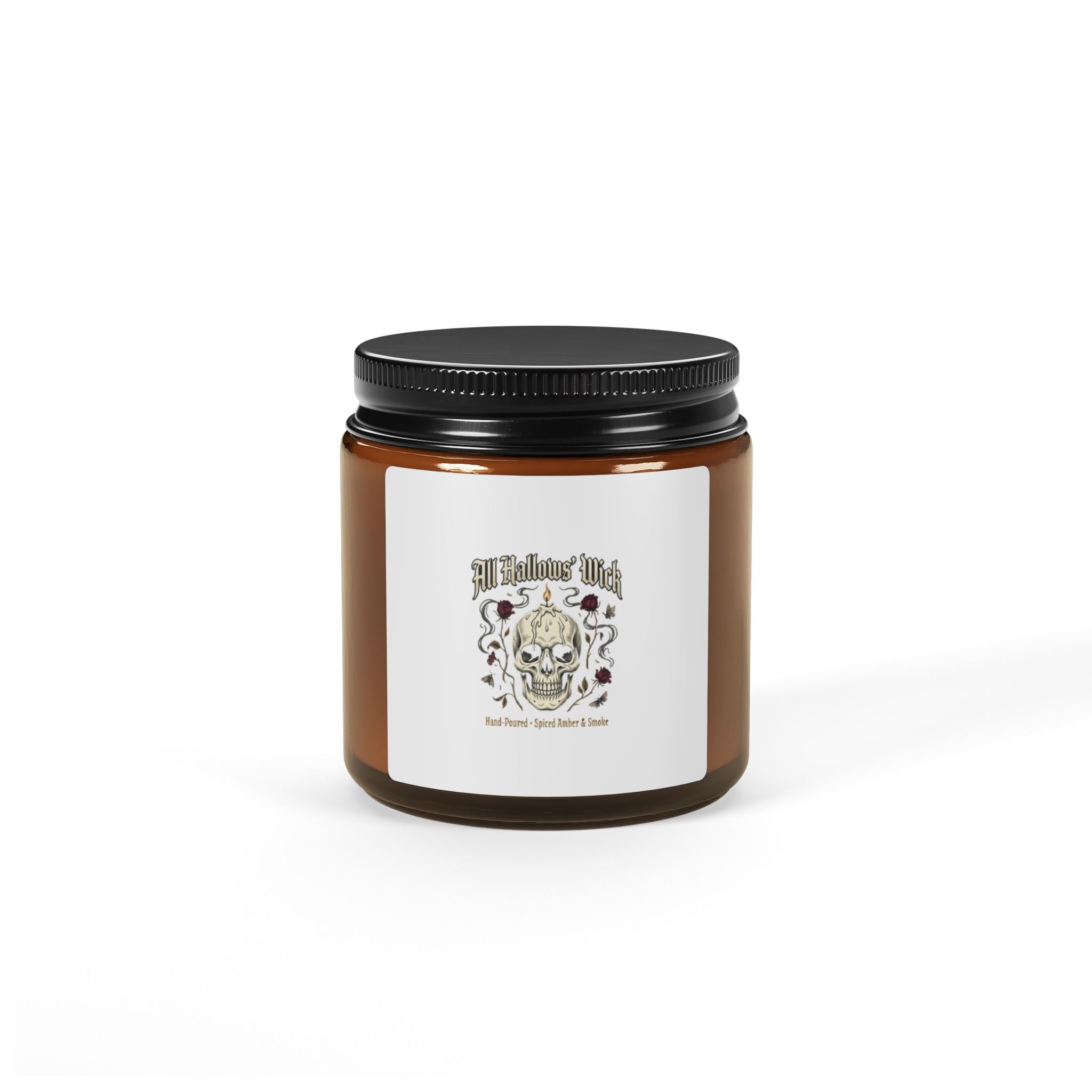 Halloween Scented Soy Candle (Multi-Size, Amber Jar)