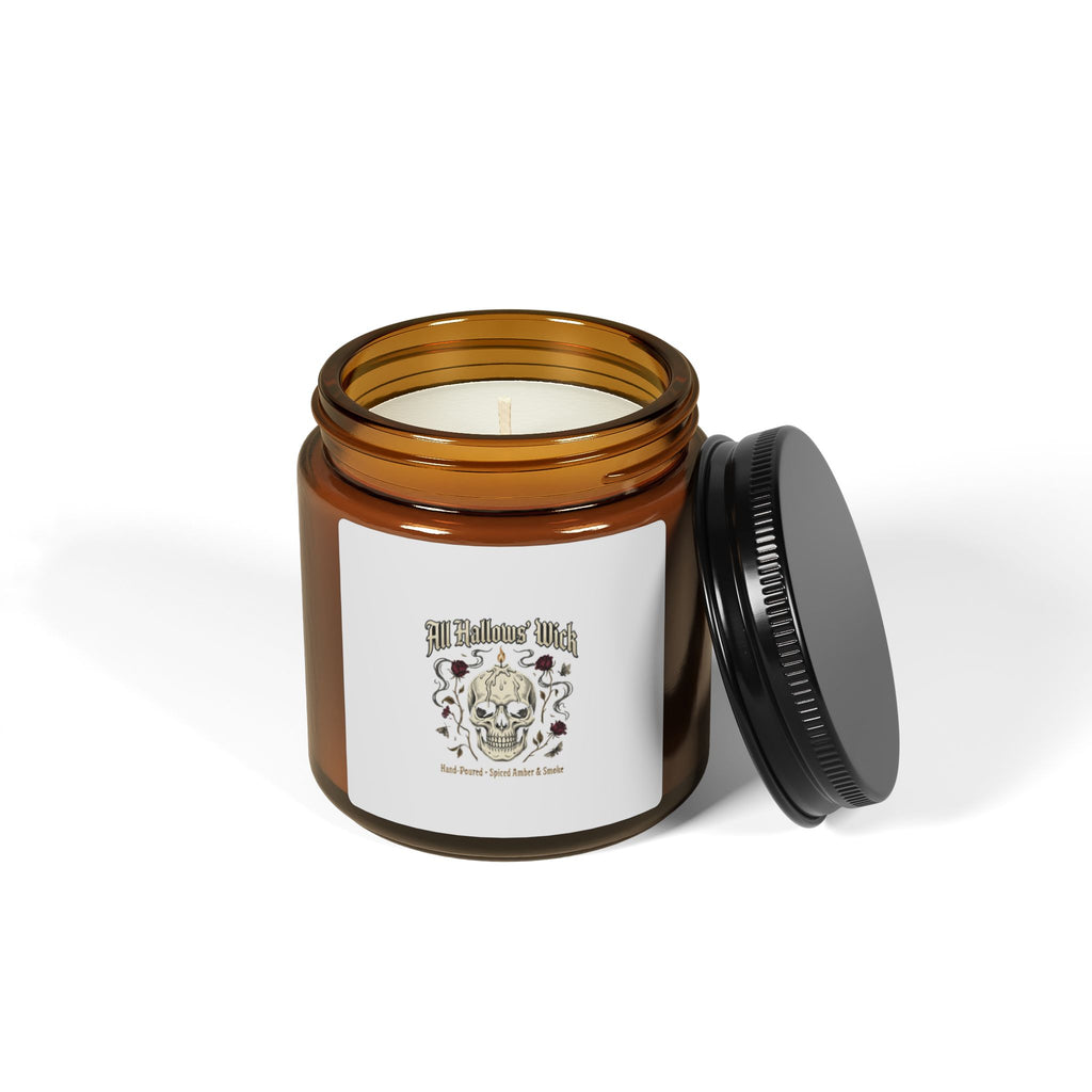 Halloween Scented Soy Candle (Multi-Size, Amber Jar)