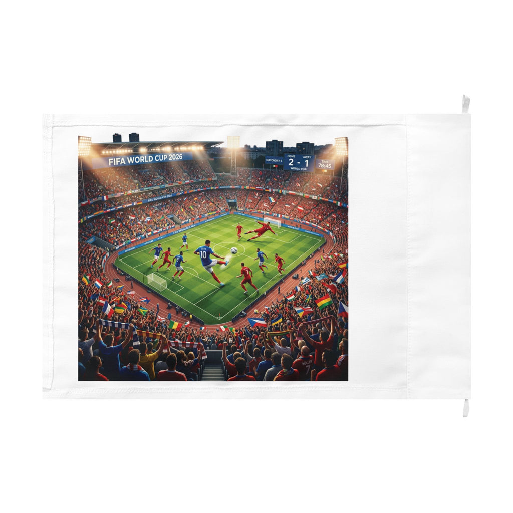 Soccer Stadium Crowd Double-Sided Flag — Football Match Fan Banner