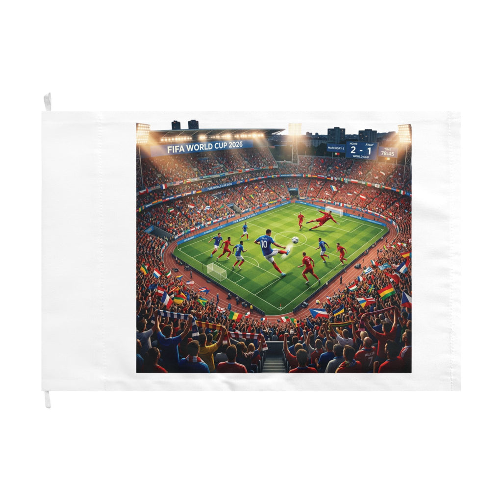 Soccer Stadium Crowd Double-Sided Flag — Football Match Fan Banner
