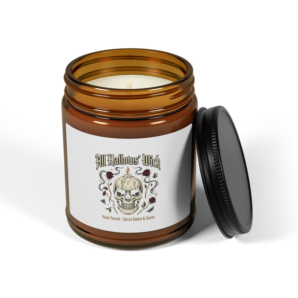 Halloween Scented Soy Candle (Multi-Size, Amber Jar)